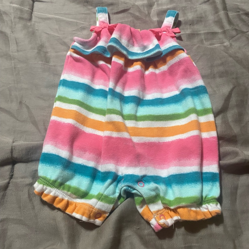 Gymboree Pink and Rainbow Striped Bodysuit